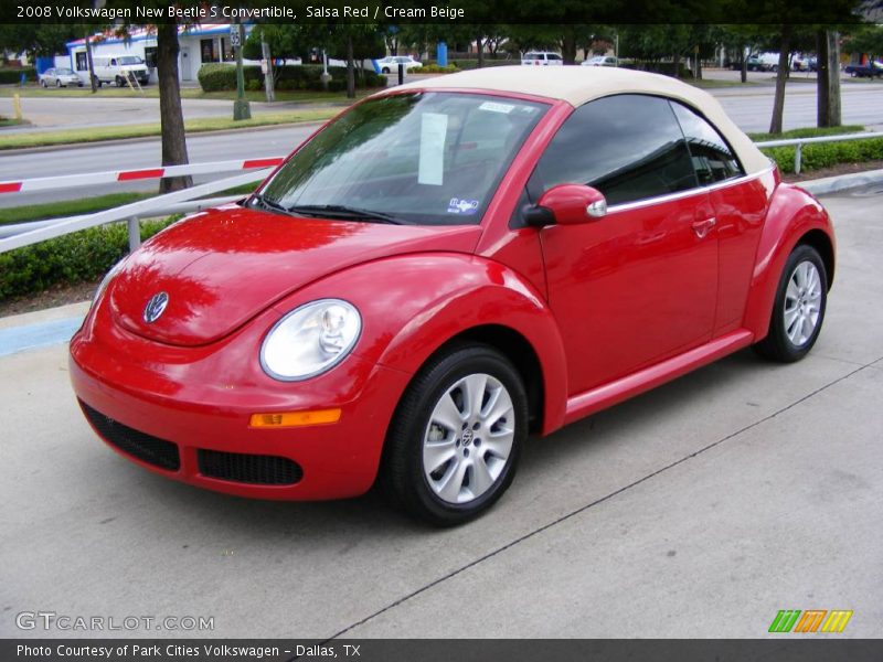 Salsa Red / Cream Beige 2008 Volkswagen New Beetle S Convertible