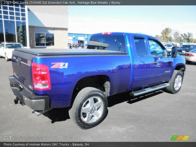 Heritage Blue Metallic / Ebony 2013 GMC Sierra 2500HD SLE Extended Cab 4x4