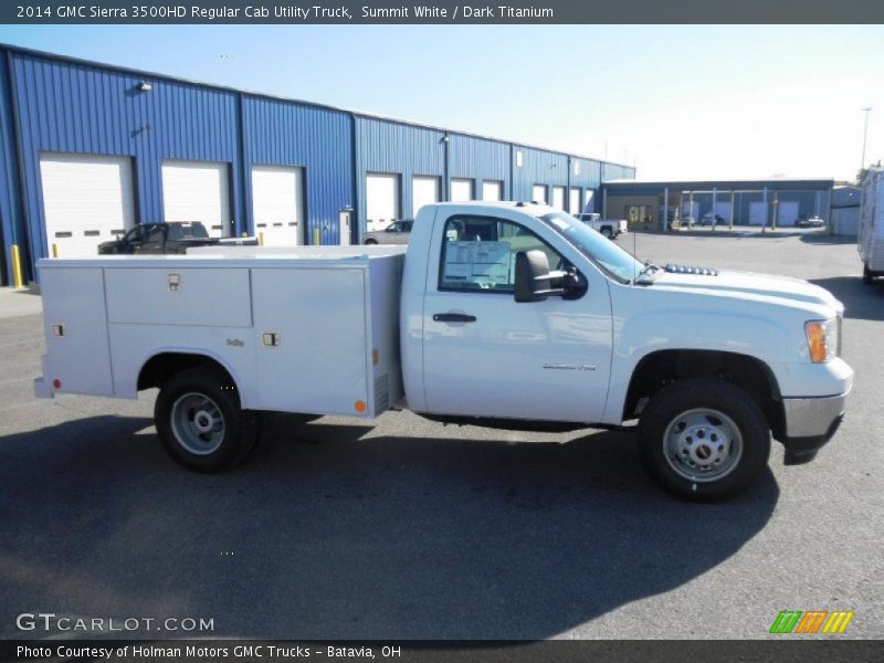 Summit White / Dark Titanium 2014 GMC Sierra 3500HD Regular Cab Utility Truck
