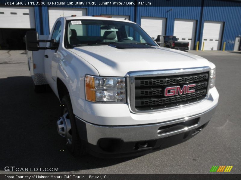 Summit White / Dark Titanium 2014 GMC Sierra 3500HD Regular Cab Utility Truck