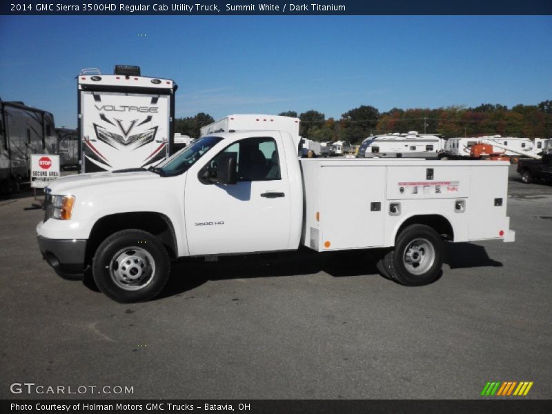 Summit White / Dark Titanium 2014 GMC Sierra 3500HD Regular Cab Utility Truck