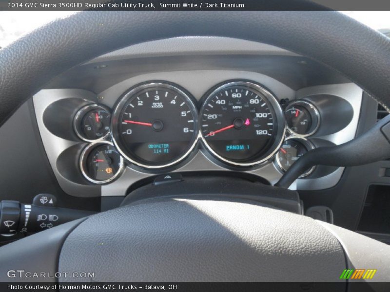 Summit White / Dark Titanium 2014 GMC Sierra 3500HD Regular Cab Utility Truck