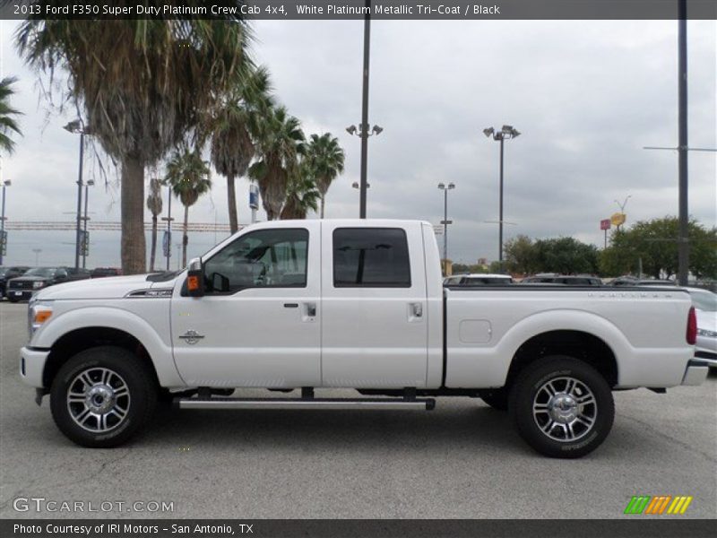 White Platinum Metallic Tri-Coat / Black 2013 Ford F350 Super Duty Platinum Crew Cab 4x4