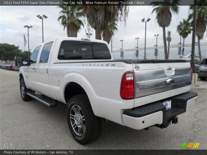 White Platinum Metallic Tri-Coat / Black 2013 Ford F350 Super Duty Platinum Crew Cab 4x4