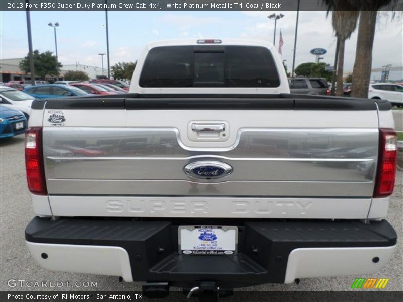 White Platinum Metallic Tri-Coat / Black 2013 Ford F350 Super Duty Platinum Crew Cab 4x4