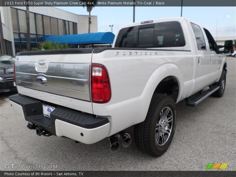 White Platinum Metallic Tri-Coat / Black 2013 Ford F350 Super Duty Platinum Crew Cab 4x4