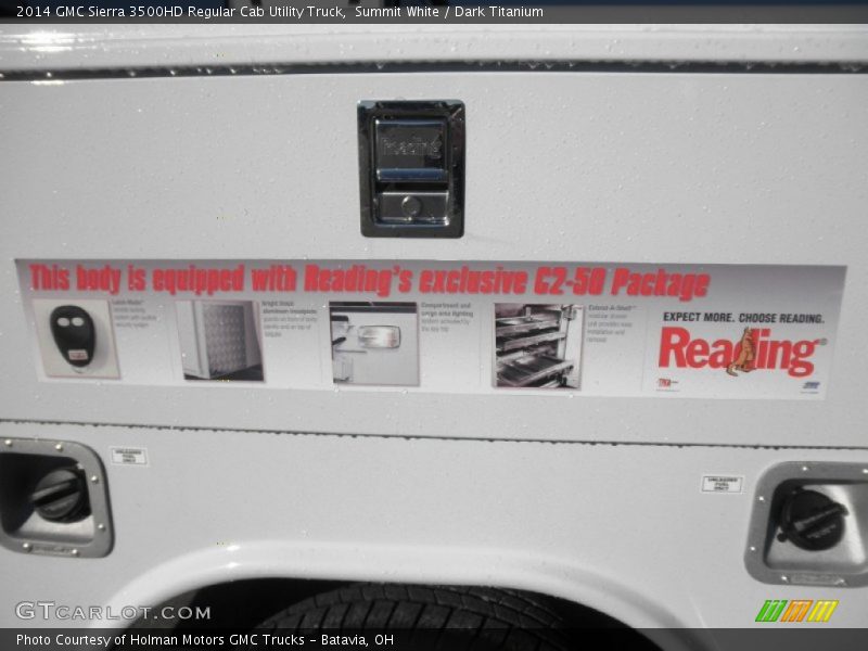 Summit White / Dark Titanium 2014 GMC Sierra 3500HD Regular Cab Utility Truck