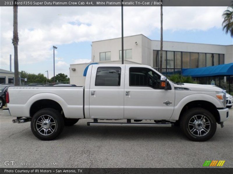 White Platinum Metallic Tri-Coat / Black 2013 Ford F350 Super Duty Platinum Crew Cab 4x4