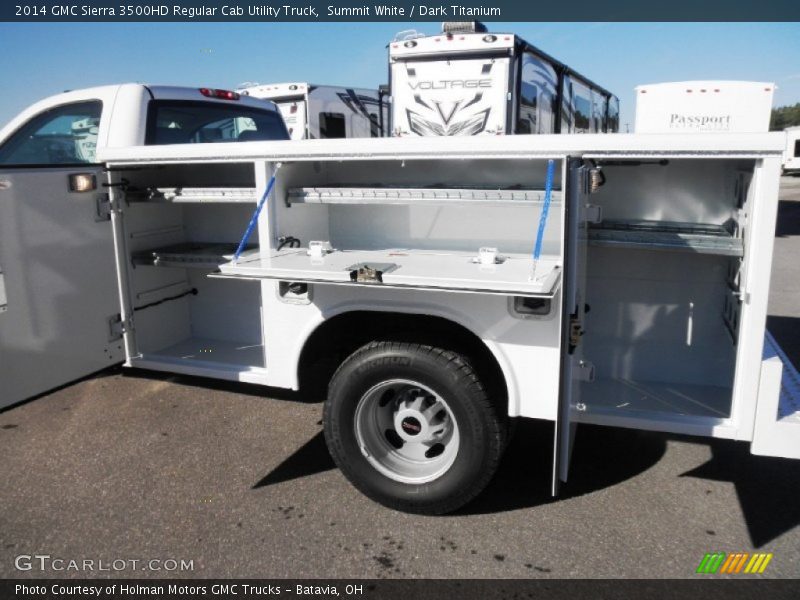 Summit White / Dark Titanium 2014 GMC Sierra 3500HD Regular Cab Utility Truck