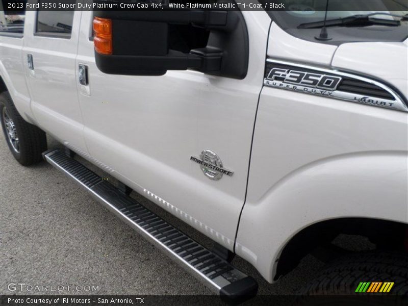White Platinum Metallic Tri-Coat / Black 2013 Ford F350 Super Duty Platinum Crew Cab 4x4