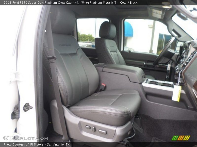 White Platinum Metallic Tri-Coat / Black 2013 Ford F350 Super Duty Platinum Crew Cab 4x4