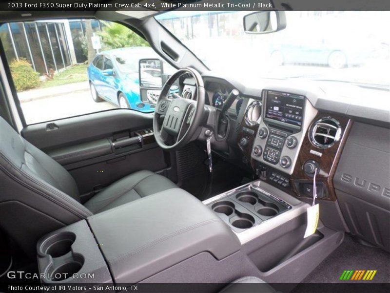 White Platinum Metallic Tri-Coat / Black 2013 Ford F350 Super Duty Platinum Crew Cab 4x4