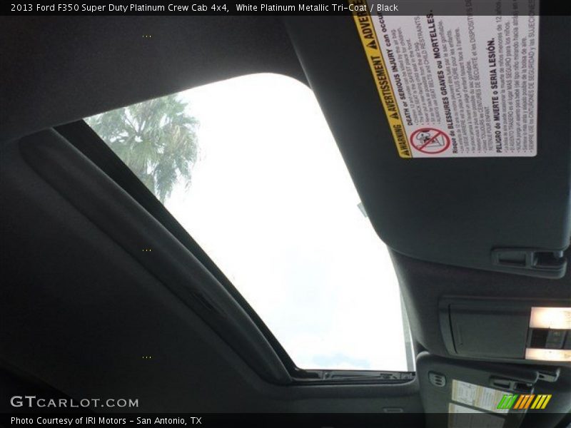 White Platinum Metallic Tri-Coat / Black 2013 Ford F350 Super Duty Platinum Crew Cab 4x4