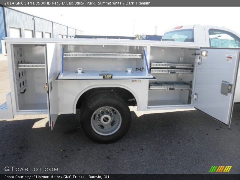 Summit White / Dark Titanium 2014 GMC Sierra 3500HD Regular Cab Utility Truck