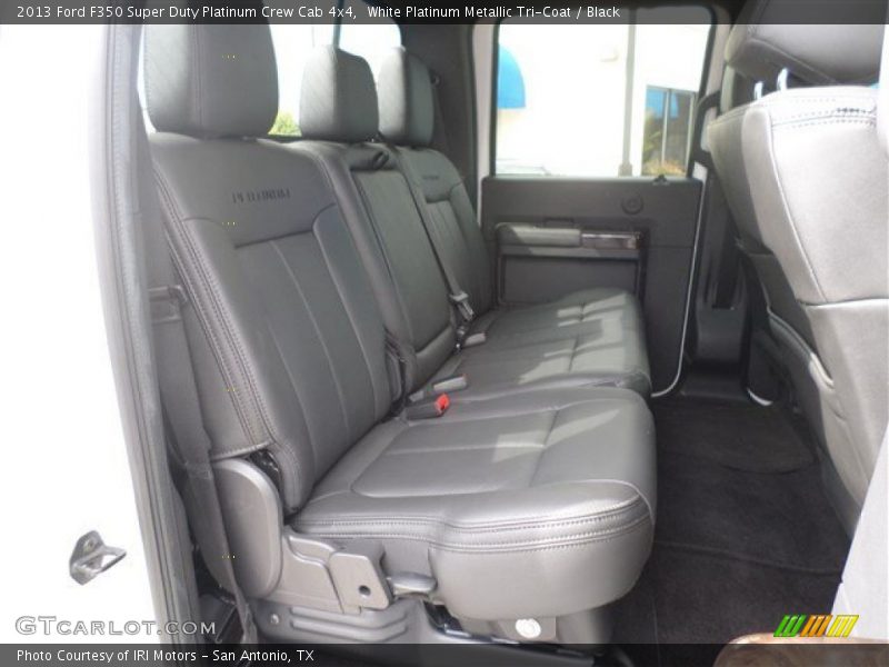 White Platinum Metallic Tri-Coat / Black 2013 Ford F350 Super Duty Platinum Crew Cab 4x4