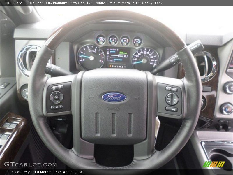 White Platinum Metallic Tri-Coat / Black 2013 Ford F350 Super Duty Platinum Crew Cab 4x4