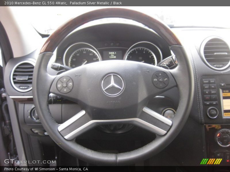 Palladium Silver Metallic / Black 2010 Mercedes-Benz GL 550 4Matic