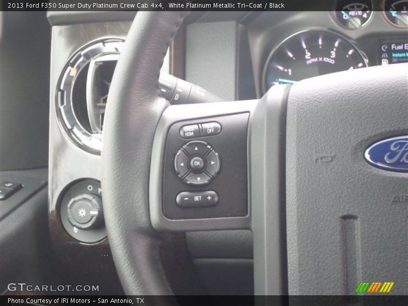 White Platinum Metallic Tri-Coat / Black 2013 Ford F350 Super Duty Platinum Crew Cab 4x4