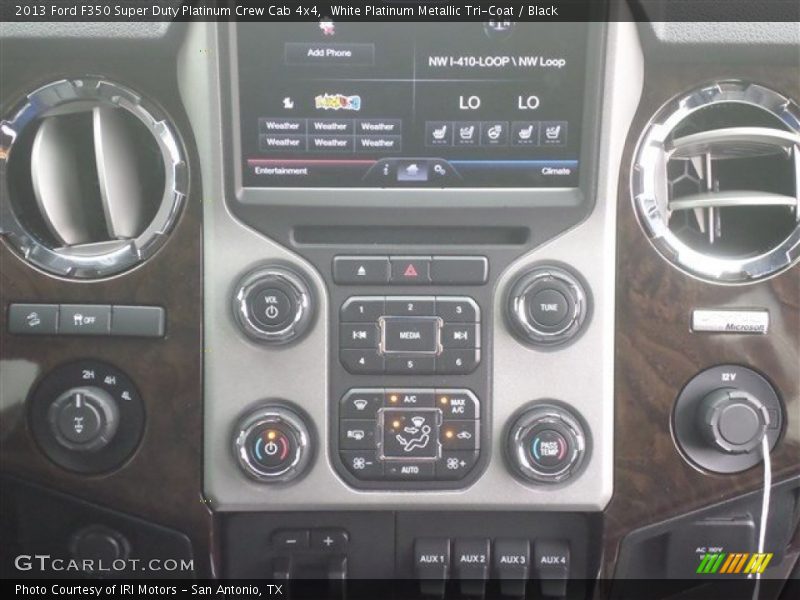 White Platinum Metallic Tri-Coat / Black 2013 Ford F350 Super Duty Platinum Crew Cab 4x4