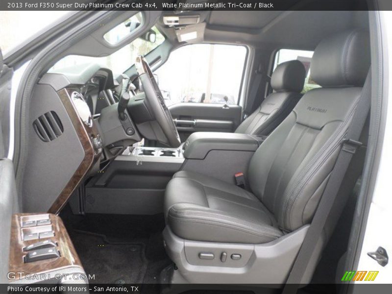 White Platinum Metallic Tri-Coat / Black 2013 Ford F350 Super Duty Platinum Crew Cab 4x4