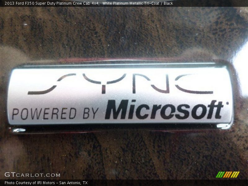 White Platinum Metallic Tri-Coat / Black 2013 Ford F350 Super Duty Platinum Crew Cab 4x4