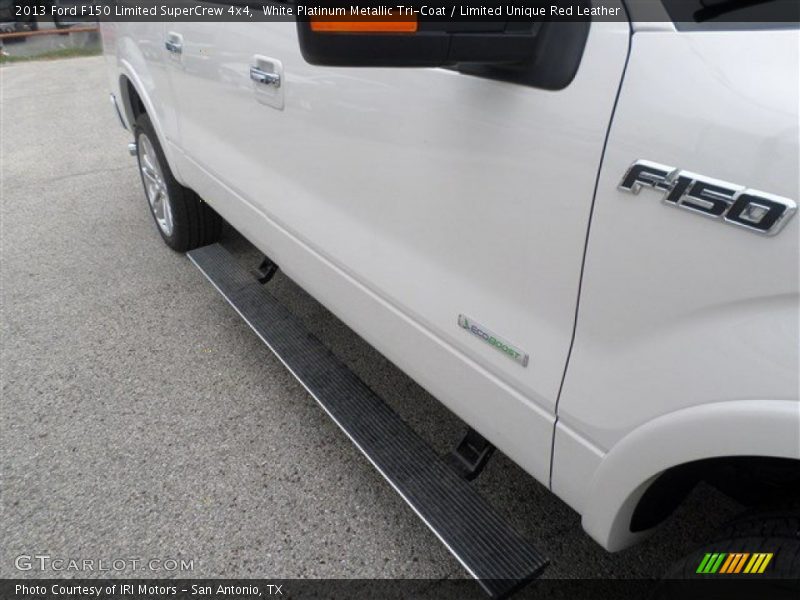 White Platinum Metallic Tri-Coat / Limited Unique Red Leather 2013 Ford F150 Limited SuperCrew 4x4