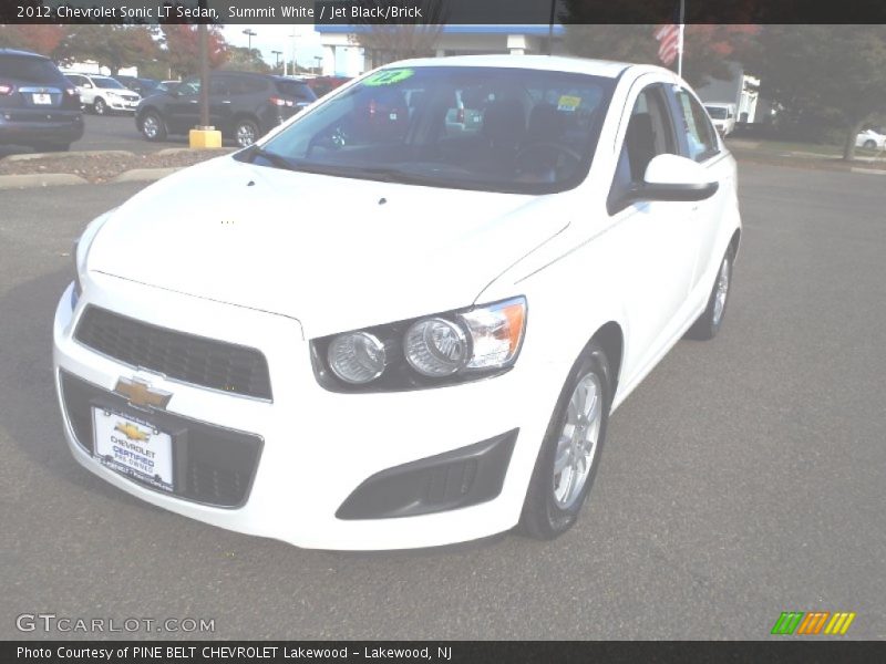 Summit White / Jet Black/Brick 2012 Chevrolet Sonic LT Sedan