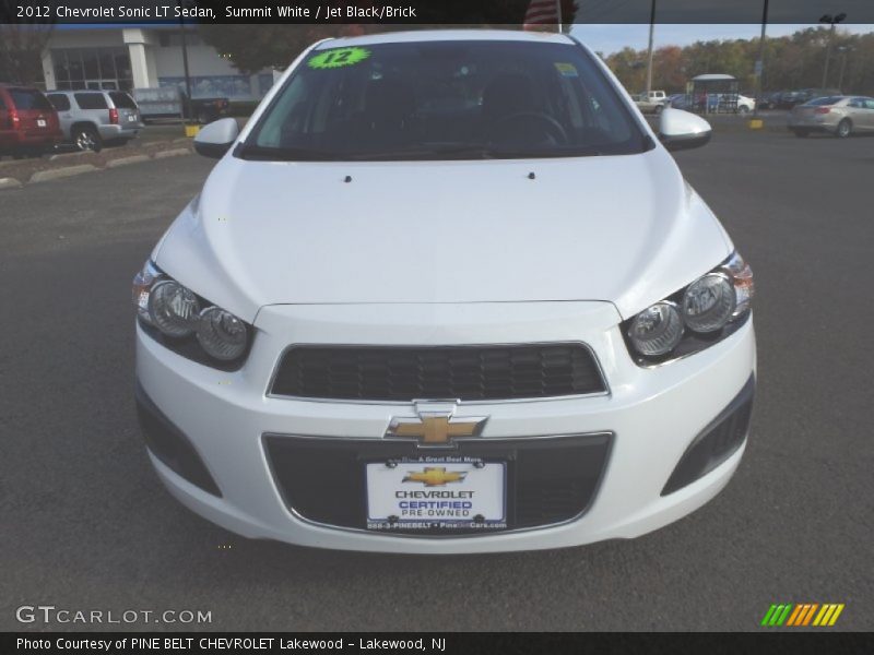 Summit White / Jet Black/Brick 2012 Chevrolet Sonic LT Sedan