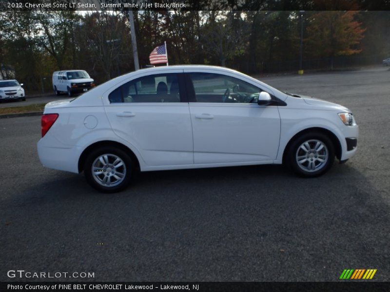 Summit White / Jet Black/Brick 2012 Chevrolet Sonic LT Sedan