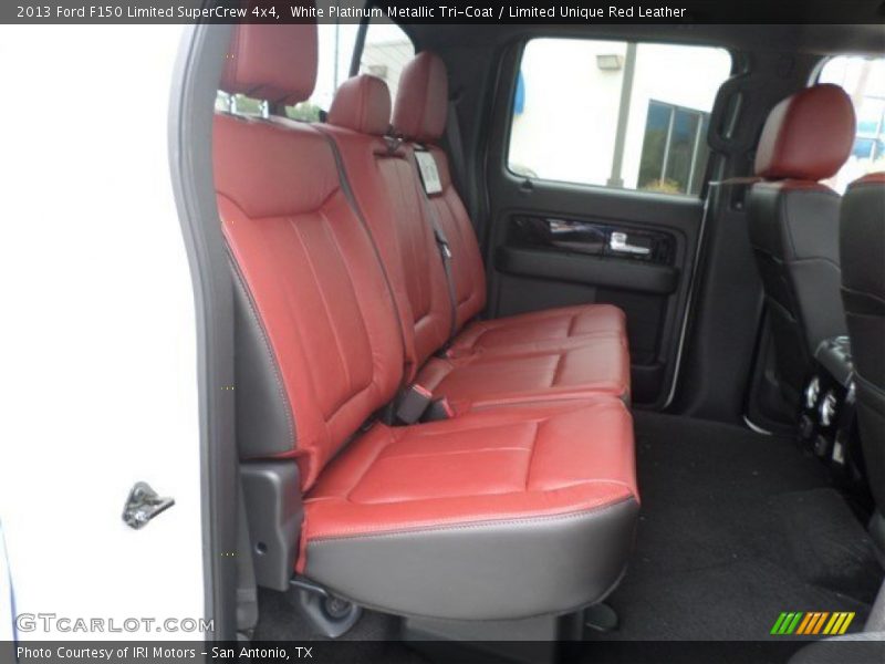 White Platinum Metallic Tri-Coat / Limited Unique Red Leather 2013 Ford F150 Limited SuperCrew 4x4