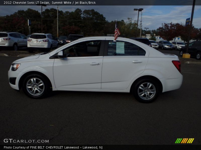 Summit White / Jet Black/Brick 2012 Chevrolet Sonic LT Sedan