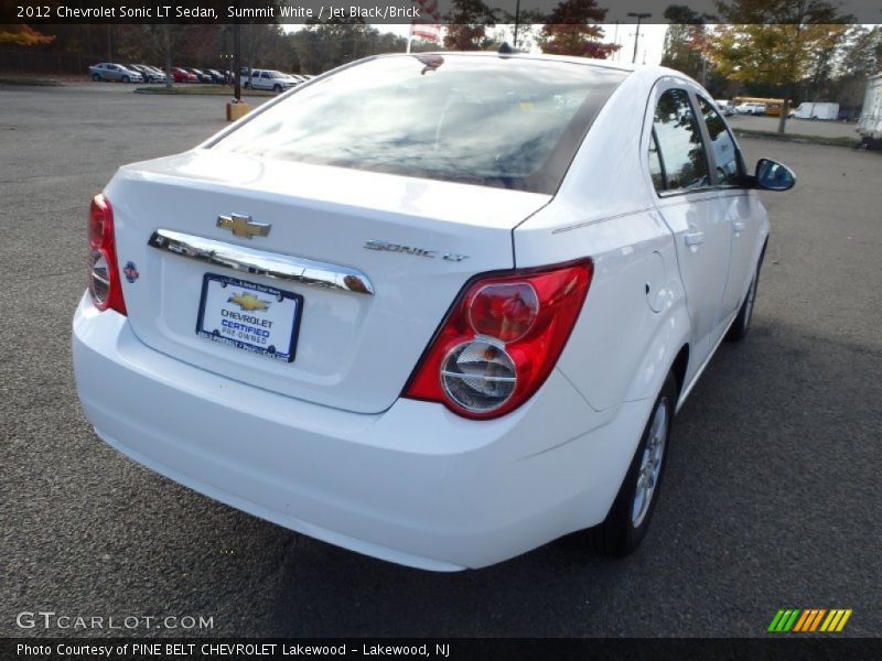 Summit White / Jet Black/Brick 2012 Chevrolet Sonic LT Sedan