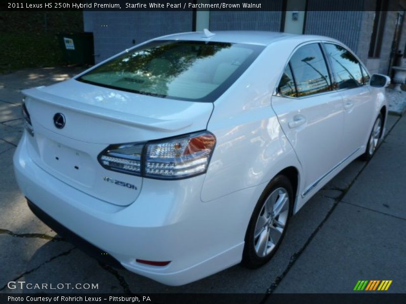 Starfire White Pearl / Parchment/Brown Walnut 2011 Lexus HS 250h Hybrid Premium