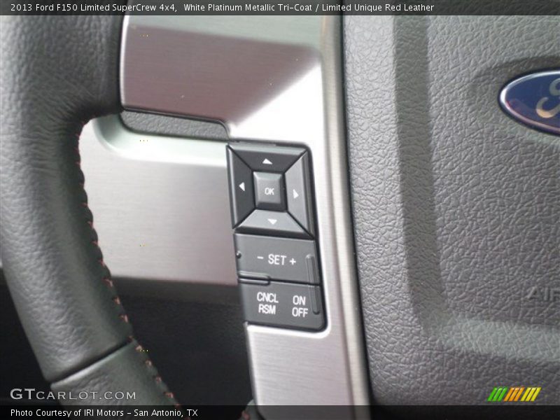 White Platinum Metallic Tri-Coat / Limited Unique Red Leather 2013 Ford F150 Limited SuperCrew 4x4
