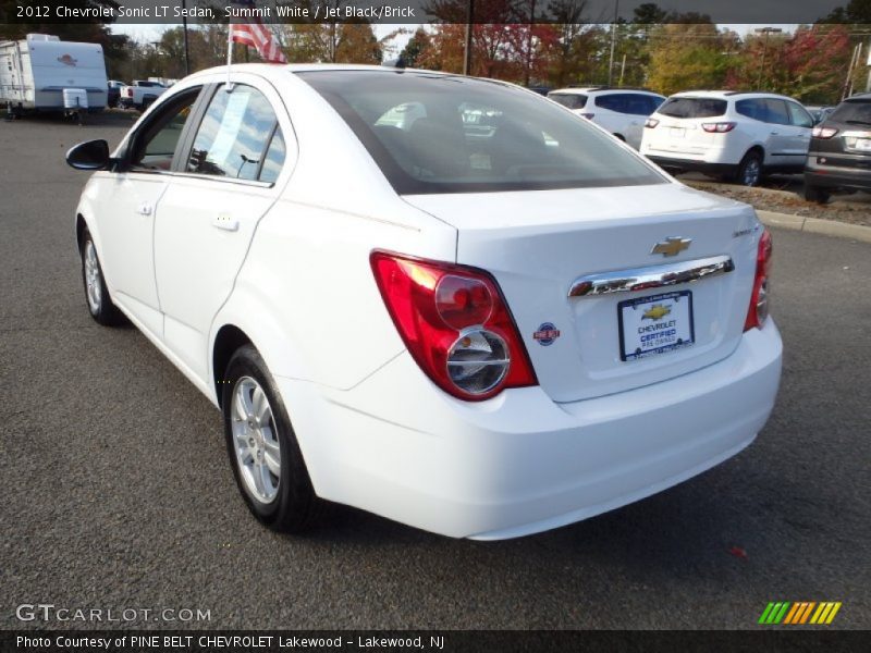 Summit White / Jet Black/Brick 2012 Chevrolet Sonic LT Sedan