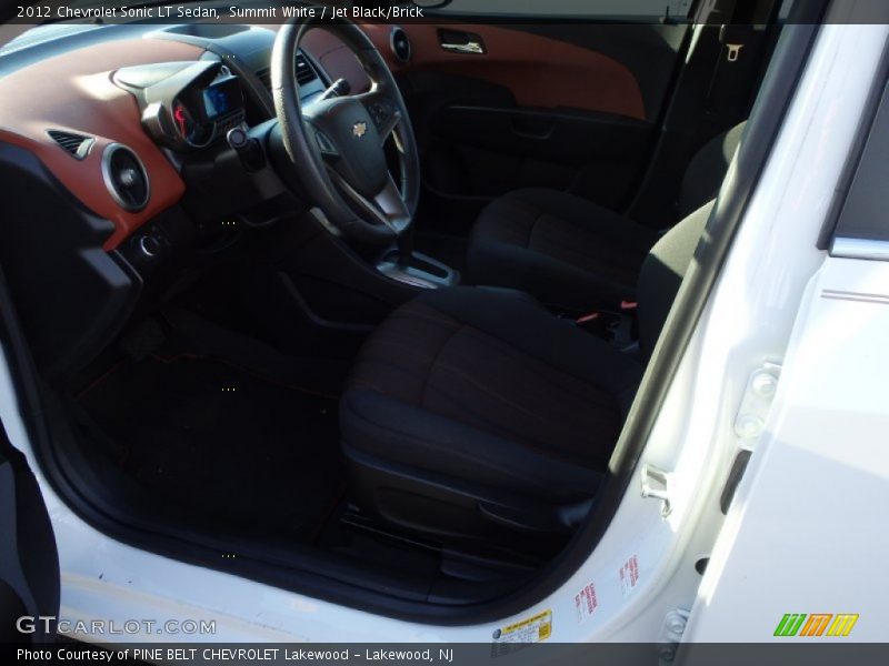 Summit White / Jet Black/Brick 2012 Chevrolet Sonic LT Sedan