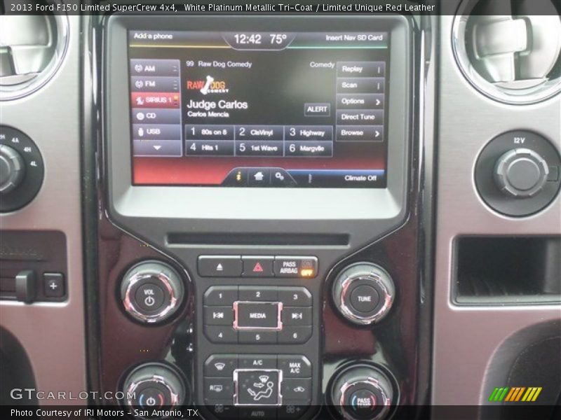 White Platinum Metallic Tri-Coat / Limited Unique Red Leather 2013 Ford F150 Limited SuperCrew 4x4