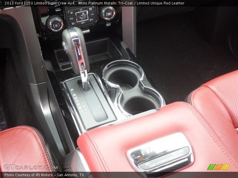 White Platinum Metallic Tri-Coat / Limited Unique Red Leather 2013 Ford F150 Limited SuperCrew 4x4