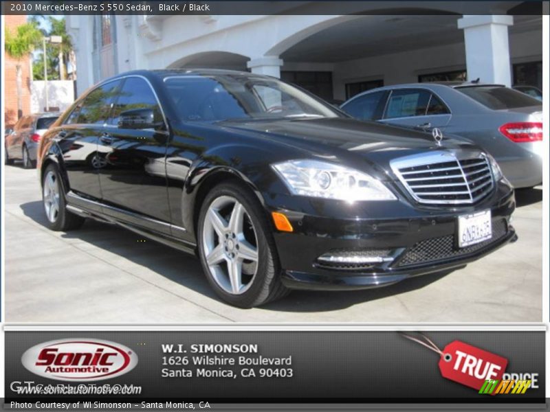 Black / Black 2010 Mercedes-Benz S 550 Sedan
