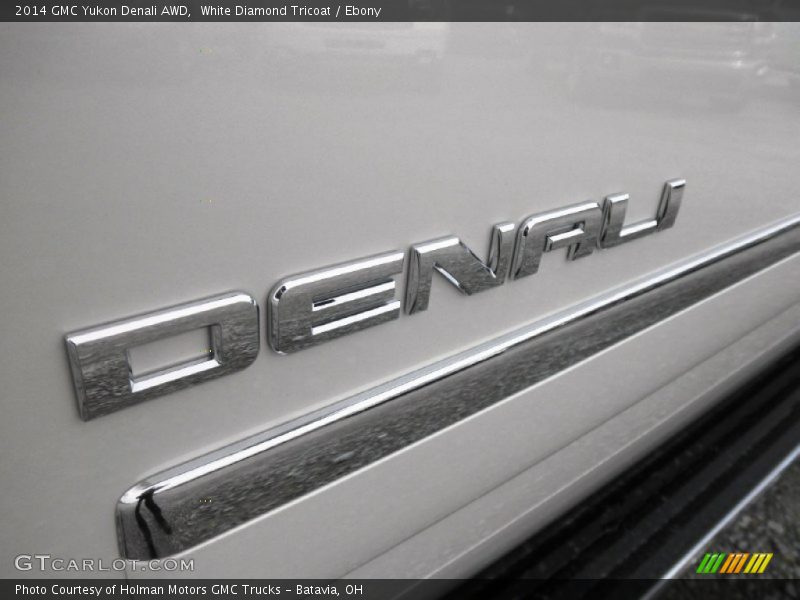White Diamond Tricoat / Ebony 2014 GMC Yukon Denali AWD