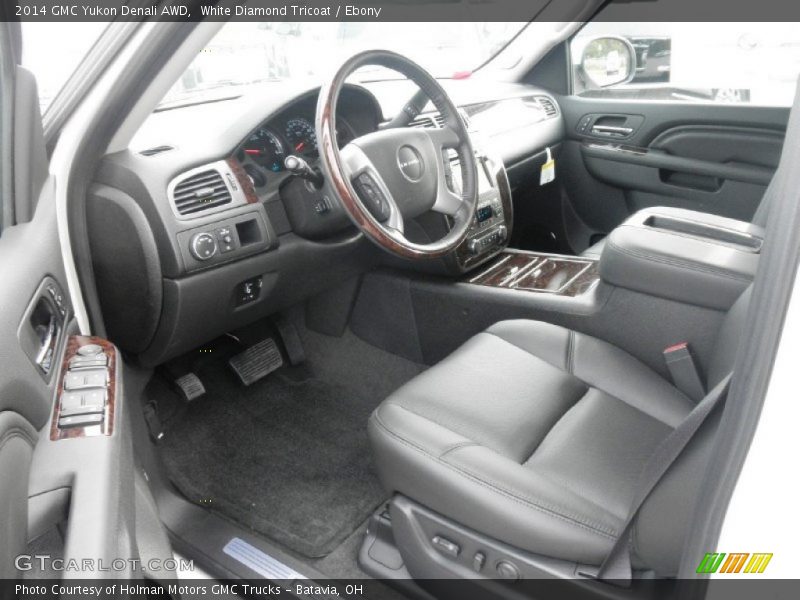 White Diamond Tricoat / Ebony 2014 GMC Yukon Denali AWD