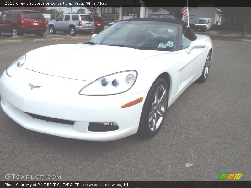 Arctic White / Red 2010 Chevrolet Corvette Convertible