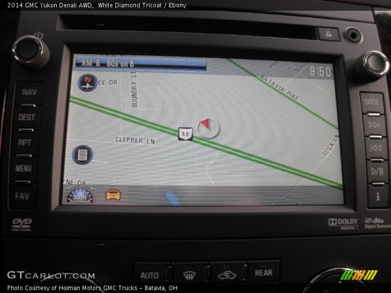 White Diamond Tricoat / Ebony 2014 GMC Yukon Denali AWD