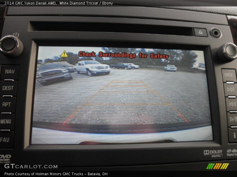 White Diamond Tricoat / Ebony 2014 GMC Yukon Denali AWD