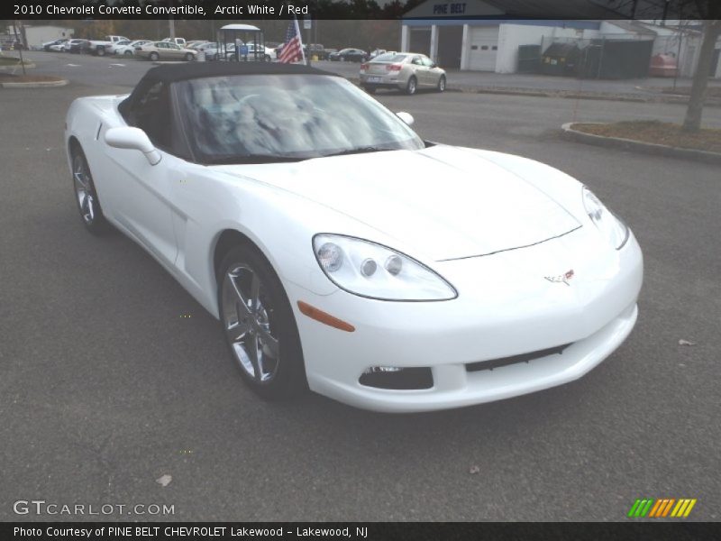 Arctic White / Red 2010 Chevrolet Corvette Convertible