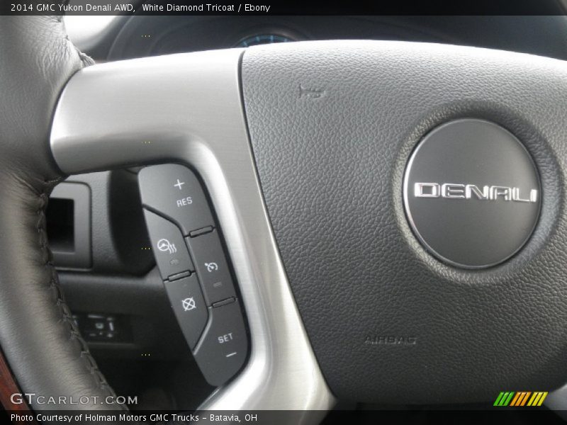White Diamond Tricoat / Ebony 2014 GMC Yukon Denali AWD