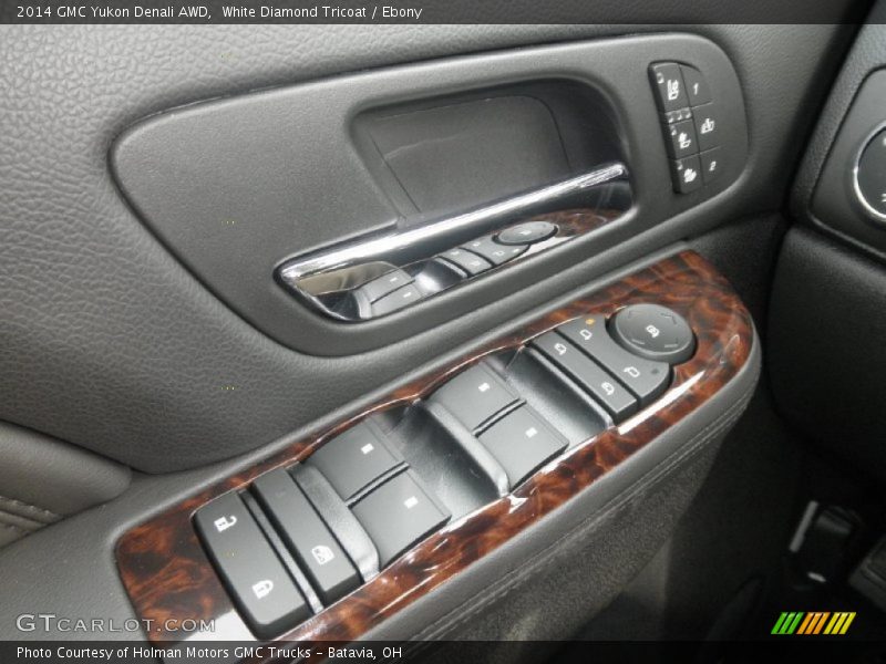 White Diamond Tricoat / Ebony 2014 GMC Yukon Denali AWD