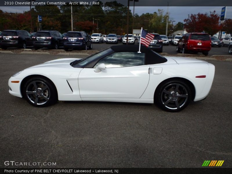 Arctic White / Red 2010 Chevrolet Corvette Convertible