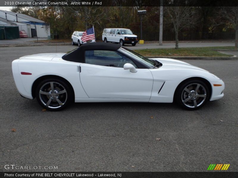 Arctic White / Red 2010 Chevrolet Corvette Convertible