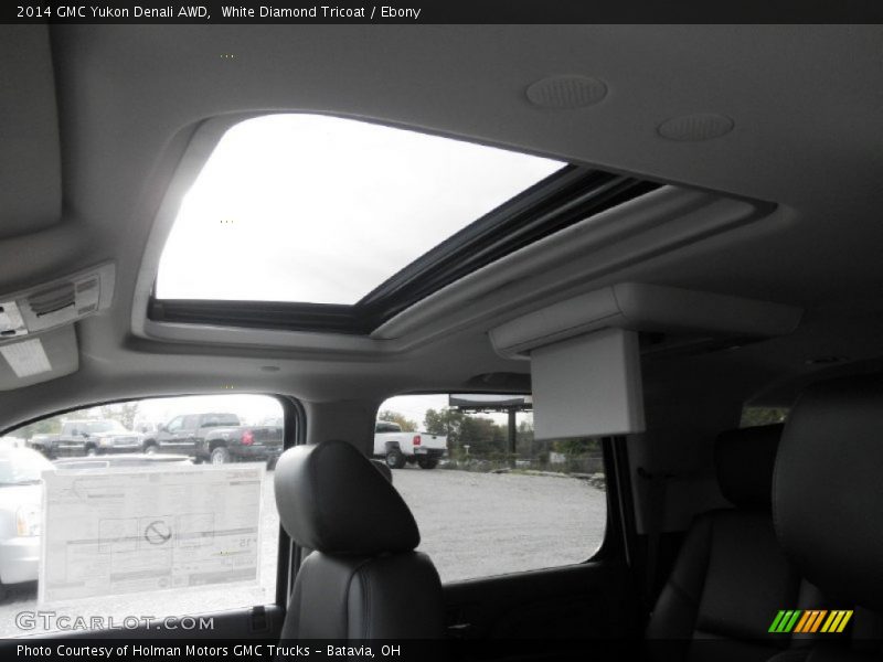 White Diamond Tricoat / Ebony 2014 GMC Yukon Denali AWD